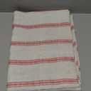 DriftAway Farmhouse Linen Lined Valance Double Layer Thermal Insulated Room Darkening Blackout Window Valances 3 Inch Rod Pocket Vertical Striped Kitchen Valance for Bathroom Single 52 x 18 Inch Red