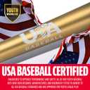 Franklin Sports Youth Baseball Bat - Heist Kids Baseball Bats for Ages 8-12 - 2 5/8" Inch Big Barrel Kids Metal Bat - Youth Drop -9 + -10 Aluminum Bats - USA Baseball - 26" to 30" Bats, 30"/21 oz