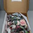 Ling's moment Pink Wedding Bouquets for Bride, Dusty Rose and Mauve Bridal Bouquets for Bride, 15 Inch Free Form Artificial Wedding Flowers Bouquets