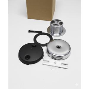 Lift and Turn Bathtub Tub Drain Assembly, Conversion Kit, Trim Waste and Single Hole Overflow Face Plate, All Brass Construction