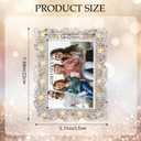 Beciway 2-Pack 4x6 Vintage Jeweled Picture Frames with Rhinestones Horizontal & Vertical Display Decorative Photo Frames for Wedding, Tabletop, or Shelf Elegant Gift for Loved Ones (Gold)