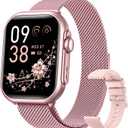 Smart Watches for Women (Android/iPhone), 1.83" HD Smart Watch with Calls/Messages/Notifications, Sleep/Heart Rate/SpO2/Blood Pressure Monitor, 110+ Sports Modes Fitness Tracker Watch, 1000mAh Battery (Blush-Pink)