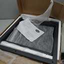 Homieasy End Table, 20 Inch Square End Table, Mini Fridge Stand with 2-Tier Storage Shelves, Industrial Wood Side Tables for Living Room, Black