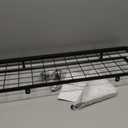 KES 30-Inch Kitchen Pan Pot Rack Wall Mounted Hanging Storage Organizer Wall Shelf with Hooks Matte Black, KUR215S75A-BK