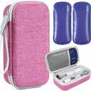 Insulated Cooler Travel Case for Zepbound or Mounjaro Injector Pens,Compact Syringe Box Holder for Trip & Daily Use,TSA Approved Cold Pack, Easy to Clean(Pink,Big)