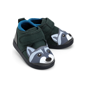 Ikiki Sneaks Shoes for Toddlers and Little Kids. Roomy fit Sneakers - Note: Non Squeaking - Vegan Leather Toe and Heel, 4
