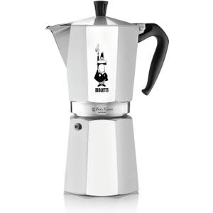 Bialetti - Moka Express: Iconic Stovetop Espresso Maker, Makes Real Italian Coffee, Moka Pot 12 Cups (22 Oz - 670 Ml), Aluminium, Silver