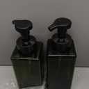 UUJOLY Foaming Soap Dispenser 650ml (22oz) Refillable Plastic Pump Bottle for Liquid Soap, Shampoo, Body Wash (2 Pcs) (Green)