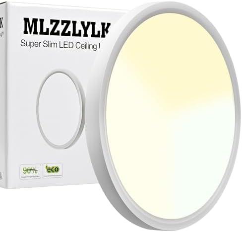 20 inch LED Flush Mount Ceiling Light Fixture,48W Super Slim Large LED Ceiling Light 4800LM,3000K/4000K/6000K CCT Selectable,Close to Ceiling Round Flat Panel light for Bedroom,Kitchen,Living Romm