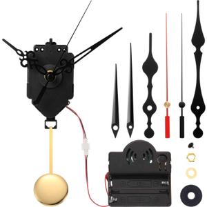 Hicarer Quartz Pendulum Trigger Clock Movement Chime Westminster Melody Mechanism Clock Kit with 3 Pairs of Hands