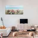 Waowumar Flowers Wall Art Modern Landscape Painting Floral Canvas Pictures for Bedroom Colorful Blossom Wildflowers Living Room Wall Dcor 48x24 Inch
