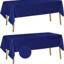 Fokitut 2 Pack Waterproof Rectangle Tablecloth, 60x102 Inch, Stain Resistant and Wrinkle Polyester Table Cloth, Fabric Table Cover for Kitchen Dining, Wedding, Party, Holiday Dinner-Royal Blue