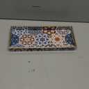 MAONAME Plastic Vanity Tray, Bathroom Counter Tray, Decorative Trays with Handles, Storage Dresser Trays Organizer for Toilet Tank, Jewelry, Makeup, 13.8" x 6" x 1.57"