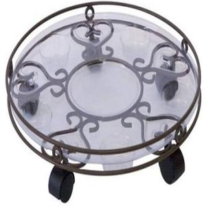 Panacea Products 17-Inch Cameo Plant Caddy, Brown