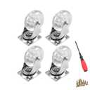 4 Pack Swivel Caster Wheels for Furniture, 2 Inch Heavy Duty Castor Wheels, Crystal Clear Polyurethane Rolling Castors with 360 Degree Plate for Cabinet,Ottoman,Bench (Not for Chair Legs)