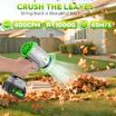 Cordless Leaf Blower | 65m/s Turbo Wind, 24000mAh Batteries, 395CFM, Lawn/Garden/Snow, Ultra-Light 4.2lbs
