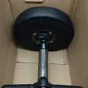 FURWOO Round Rolling Stool Height Adjustable Stool with Wheels for Spa Salon Massage Black