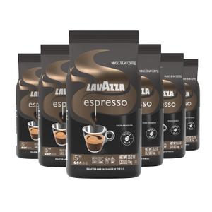 Lavazza Espresso Whole Bean Coffee, Medium Roast, 100% Arabica, 2.2 lb Bag (Pack of 6) (EXP 12/31/26)