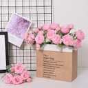 MARTINE MALL 4 Packs Peonies Artificial Flowers, Light Pink Artificial Peonies, Silk Peonies Flowers Fake Peonies Artificial Flowers Peonies Bouquet for Centerpiece Table Wedding Party Home Decor