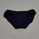Tempt Me Women Bikini Bottoms Mid Waist Bathing Suit Swimsuit Ruched Swim Bottom (Navy Blue, Medium)