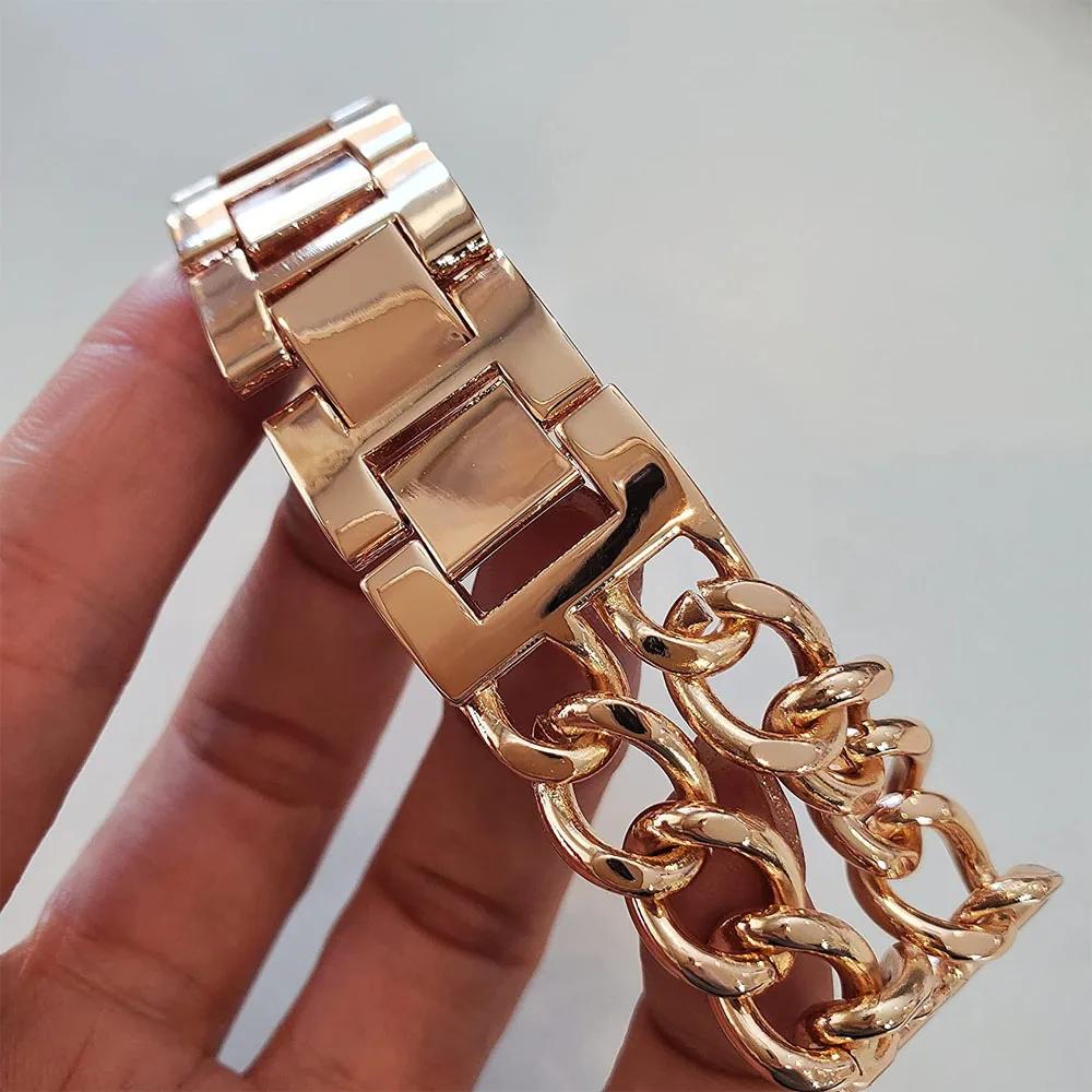Stainless Steel Bands for Galaxy Watch 7/6/5/4 40mm 44mm/Galaxy Watch FE 40mm/Watch 6 Classic 43mm 47mm/Active 40mm/Active2 40mm 44mm,Metal D-Chain Band for Watch 5 pro 45mm/Watch 4 Classic