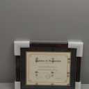 GraduationMall 8.5x11 Diploma Frame with Black over Gold Mat or Display 11x14 Document without Mat, UV Protection Acrylic, Mahogany with Gold Beads