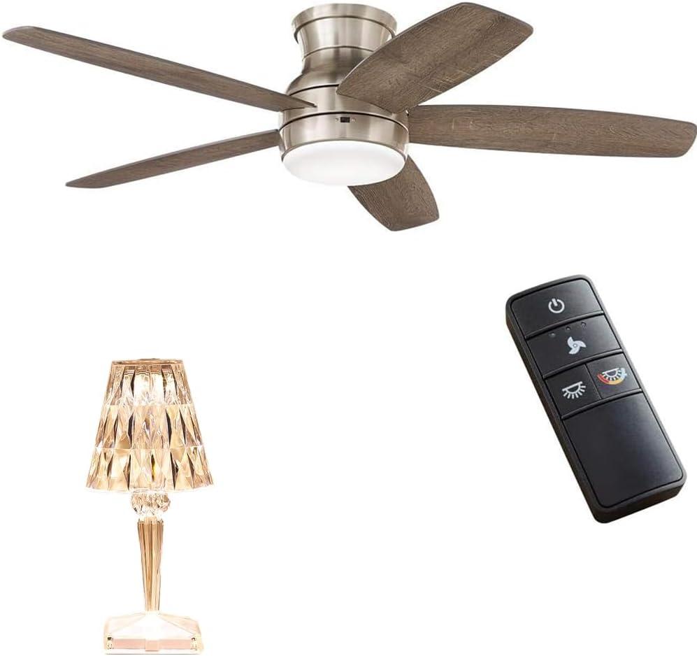 Portable Metal LED Table Lamp,3 Color Touch Sensor Control Rechargeable Desk Lamp,3-Levels Brightness Bedside Lamp,Decorators Collection Ashby Park (Nickel)