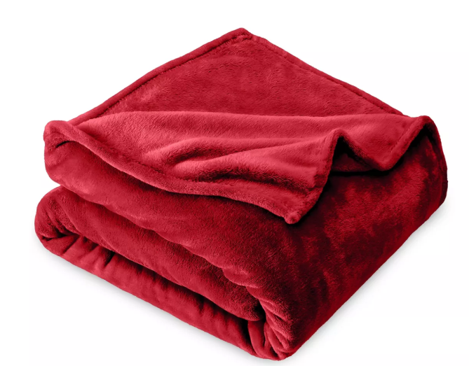 Microplush Fleece Bed Blanket by Bare Home (Red, 66x90)