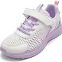 Balabala Mesh Girls Sneakers Boys Sneakers Kids Shoes Running Shoes Lightweight Girl Shoes Sports Tennis Hiking Athletic (4 Big Kid, Purple)