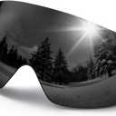 Snowalva Replacement Lens Exclusively Ver.2 Ski Goggles, 8 Color Choices of Lenses with Different Light Transmittance (Black(vlt 11.6%))