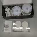 Puck Lights with Remote Control, Battery Operated Wireless Under Cabinet Lighting, Stick on Tap Push Lights for Kitchen, Shelf, 6 Pack - White