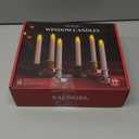 YAUNGEL Window Candles, 10 Pack LED Battery Operated Christmas Candles for Windows with Remote Electric Candle Lights with Removable Candle Holders Suction Cups for Christmas Decorations, Silver