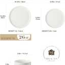 MALACASA Plates and Bowls Sets, 12 Pieces Modern Stoneware Dinnerware Set for 4 Kitchen Dinner Set Ceramic Dishware Dishes Set Microwave and Dishwasher Safe, White, Series TARA