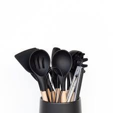 Black Silicone Kitchen Utensil Set