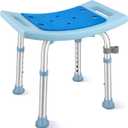 Shower Chair for Elderly Seniors, Shower Stools and Benches for Adults, Adjustable Bath Chair for Inside Shower, Shower Seat for Disabled, Tool-Free Assembly Shower Bench, 350 LB Weight Cap