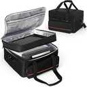 samdew Double-layer Grill Carrying Bag, Grill Cover Compatible with Ninja GR101 Sizzle Smokeless Indoor Grill & Griddle, Padded Grill Storage Case for Grill Plate & Accessories Tools, Bag Only