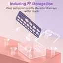 Nuliie 10PCS Silicone Flanges Insert Replacement Kit, Flange Sizing Kit 13/14/15/16/17mm for 24mm Flange/Shield Breast Pumps, Pumping Essential Kit for Moms