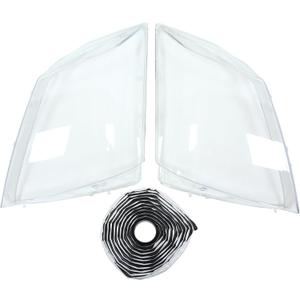 MOTOKU Clear Headlight Lens Cover and Glue for Cadillac CTS 2008-2014