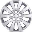 (4-Pack) Premium 16 Inch Rim Wheel Cover Hubcaps for Cars Trucks SUVs Vans, Direct OEM Replacement Universal Fit Snap-On ABS Hubcaps 16 inch Wheel Covers - Set of 4 Hub Caps - 10-Spokes Silver