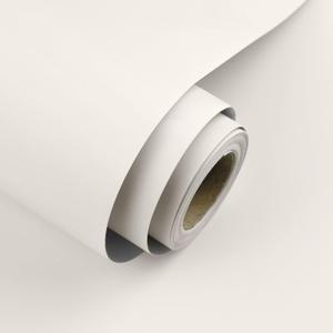 Cream Peel and Stick Wallpaper 23.6"x118" Solid Colour Contact Paper Modern Removable Self-Adhesive Vinyl Wallpaper for Room Walls Shelf Countertops Cabinets