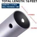 POOLAZA Pool Pole 16ft Heavy Duty, Detachable Swimming Pool Pole with User-Friendly Double Grip, Anodized Aluminum Pool Cleaning Pole, 4 Sections Super Sturdy Pool Poles for Cleaning