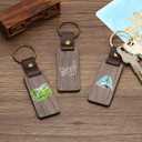 PATIKIL Wood Keychain Blanks Wooden Keychain Blanks Personalized Keychain Tags Small Key Chain Bulk for Laser Engraving