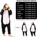 Animal Hooded Onesie Costume for Kids Adults Boys Girls Halloween Easter Mens Womens Cosplay Outfit Kit Penguin M (M)