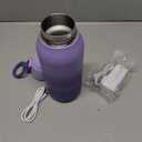 Momcozy Portable Bottle Warmer for Travel Dual Heating Modes for Breast Milk & Water, Portable Milk Warmer with Fast Heating & Long Battery Life, 17 Ounces Large Capacity, Purple