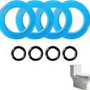 4 PCS Flush Valve Seal with O Rings for American Silicone Material tandard Toilet Parts Adapted to Eljer Toilets, OEM 7301111-0070A Replacement with Ultramax II/Champion 4/Eljer Titan 4