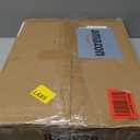 Vagusicc C Shaped End Table with Charging Station, Adjustable Height Side Table for Couch, Small Sofa Table with Storage Bag, Slide Under Sofa TV Tray Snack Arm Tables for Living Room, Bedroom, Brown , 16"D x 12"W x 33"H