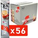 Nescafe 2 in 1 Unsweetened, Coffee + Coffee creamer, No Added Sugar - 56 Sticks