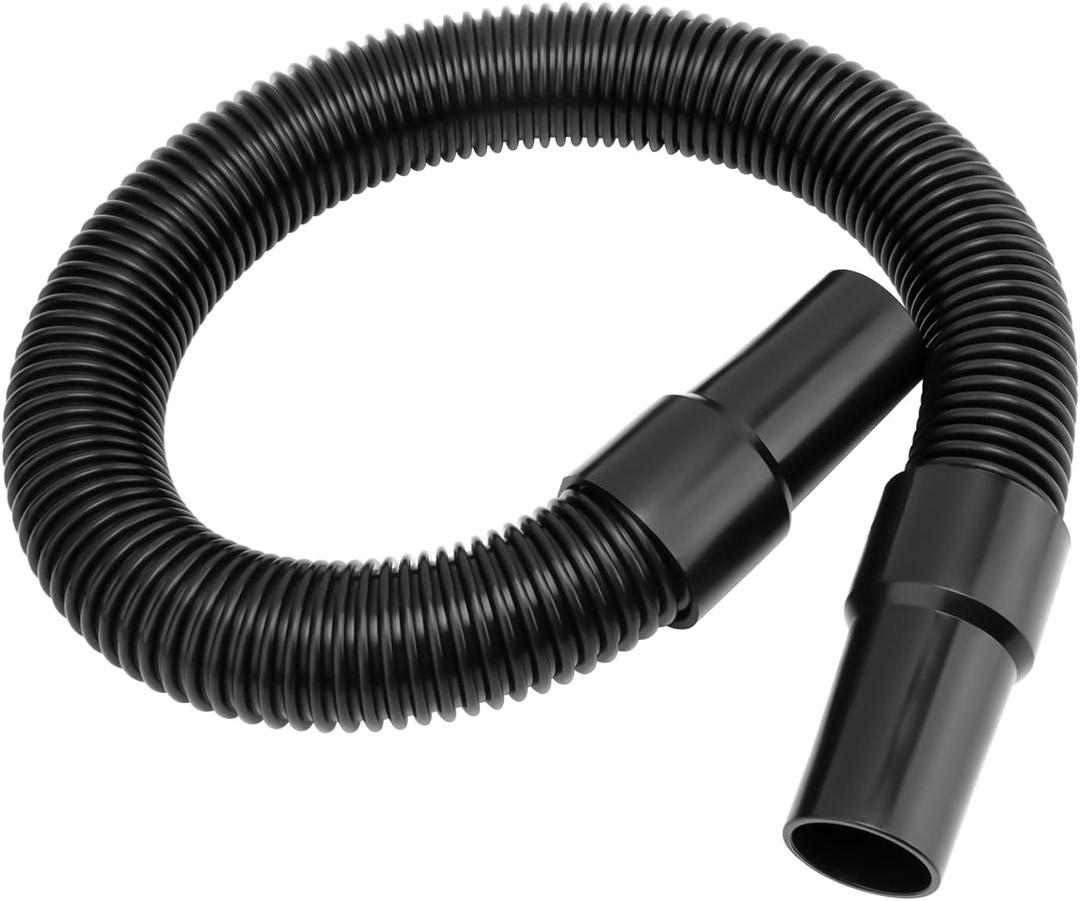 1.5 inch Pool Hose 3 Foot for Above Ground Pool Filter Pump, Pool Filter Pump Hose for Intex Pool Skimmer Pump Part, Heavy Duty Spiral Wound Pool Hoses Swivel, EVA, Black