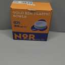 N9R 30PCS Disposable Plastic Bowls with Gold Rim, 12 oz Fancy White Plastic Bowls, Premium Dessert Salad Bowls Perfect for Party, Wedding and Everyday Use