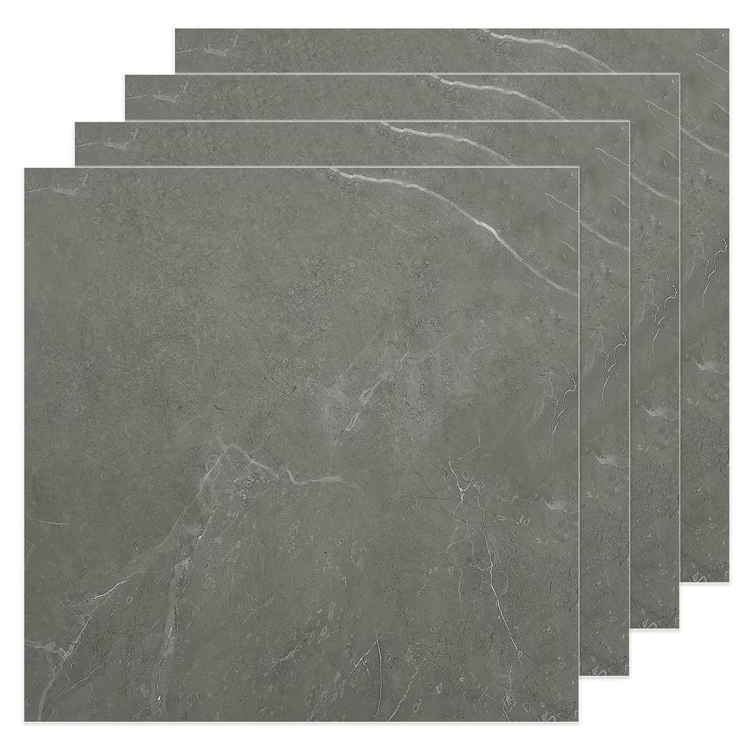 40 Sheet Vinyl Flooring 12x12 Inch Peel and Stick Floor Tile Waterproof Grey Marble Vinyl Floor Tiles Clearance Self Adhesive Floor Tiles Sticky Laminate Flooring Stick on Bathroom Kitchen RV
